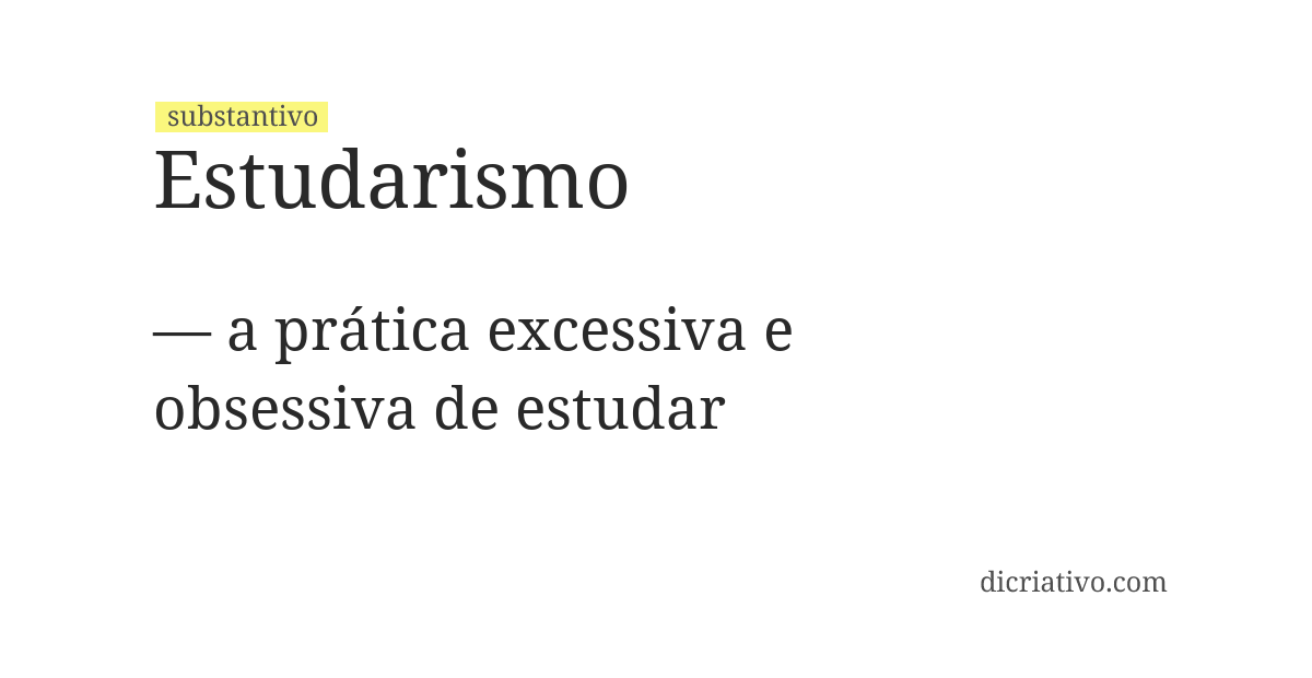 Significado de estudarismo