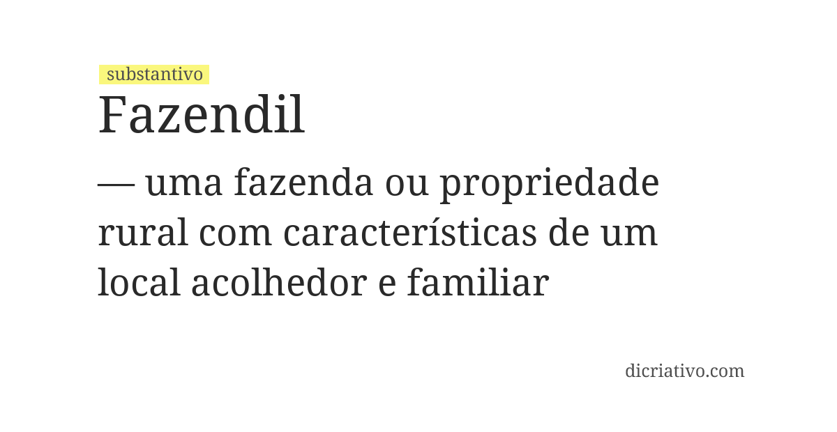 Significado de fazendil