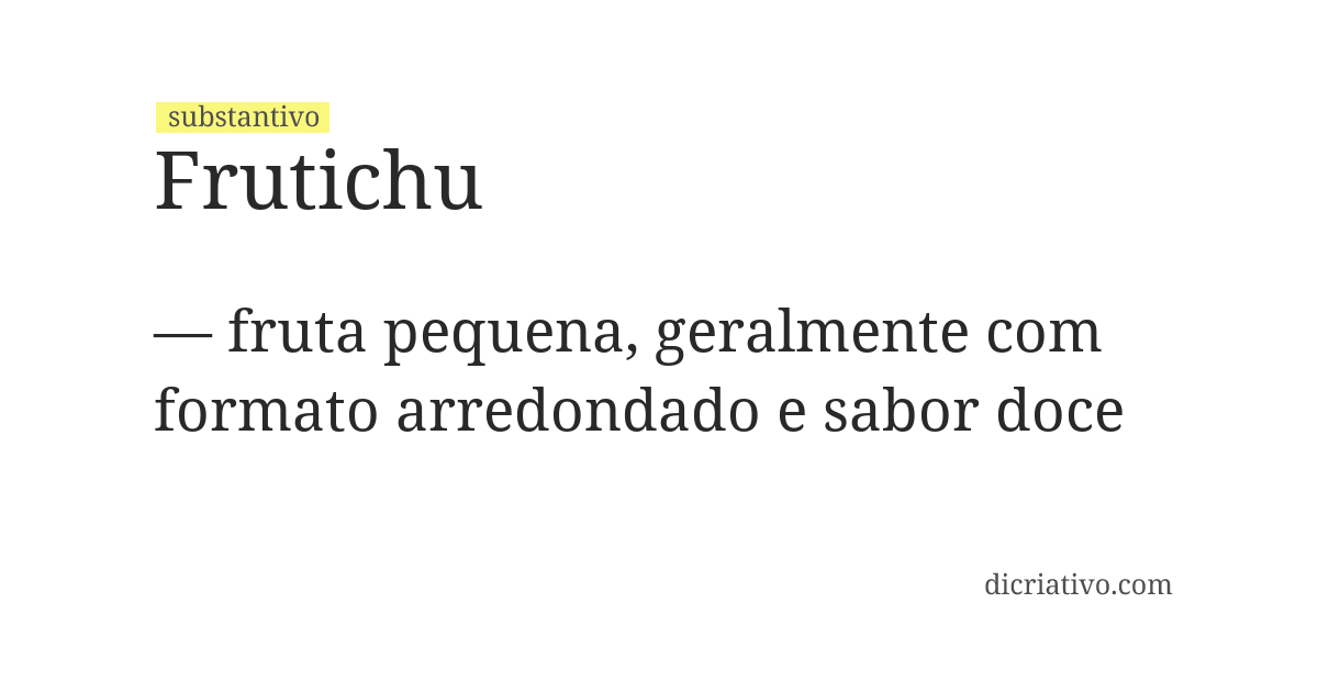 Significado de frutichu