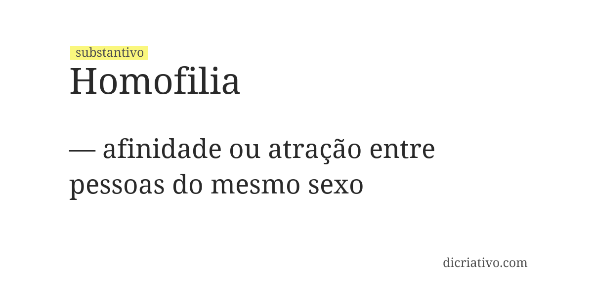 Significado de homofilia