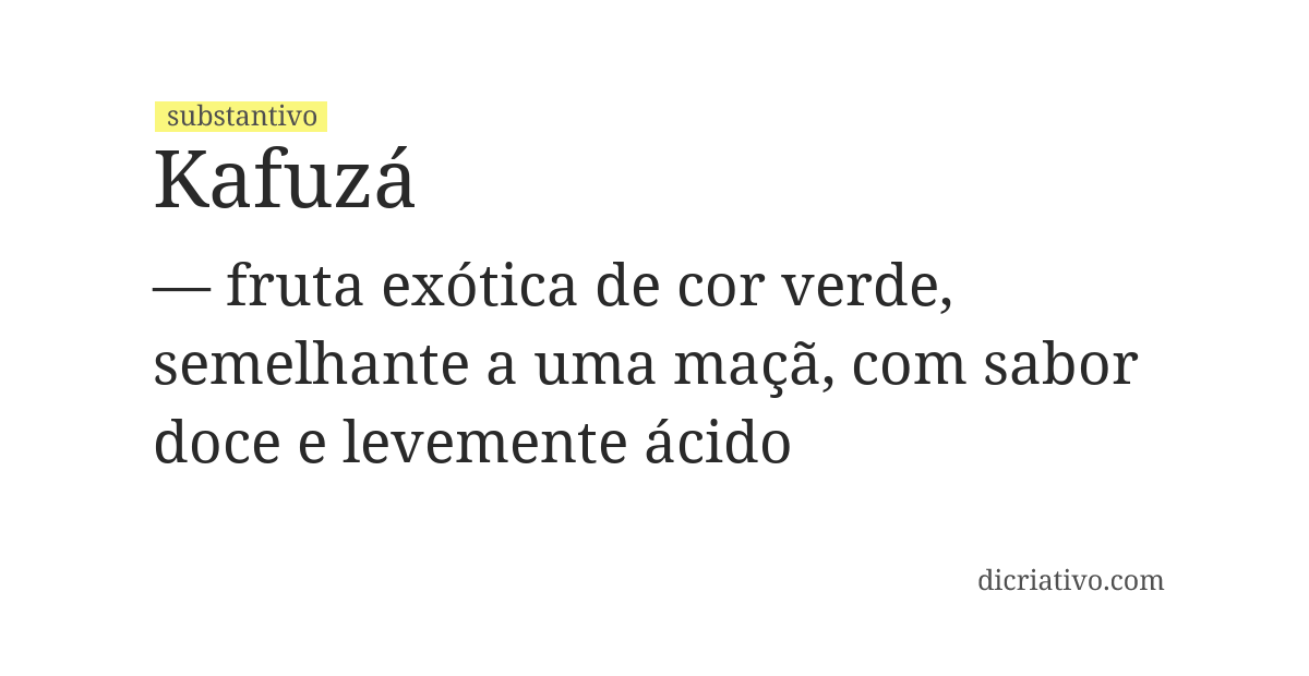 Significado de kafuzá