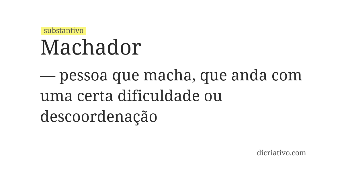 Significado de machador
