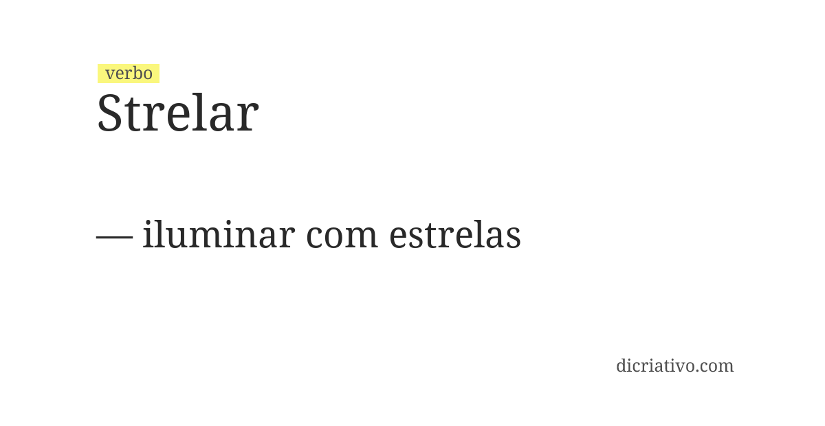 Significado de strelar