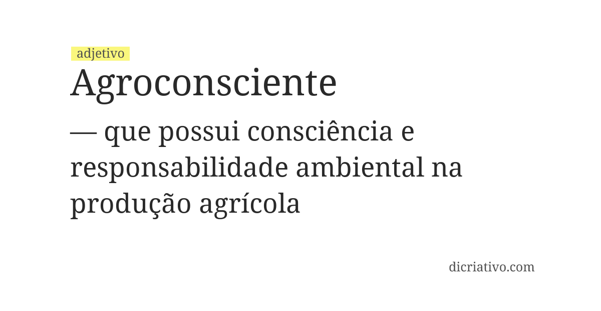 Significado de agroconsciente