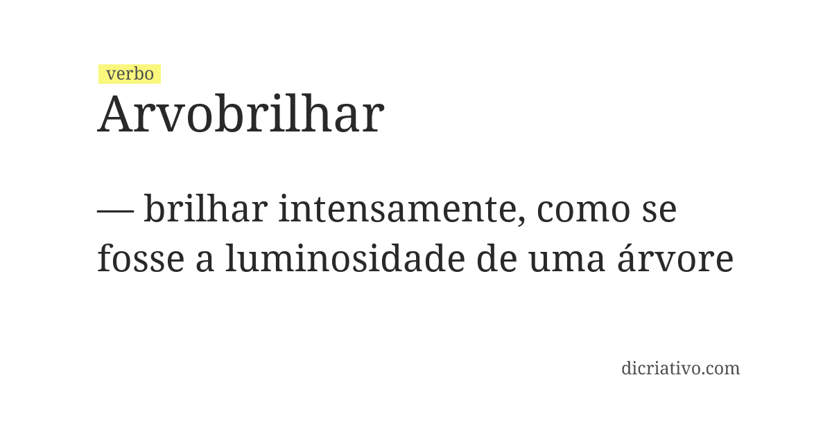 Significado de arvobrilhar