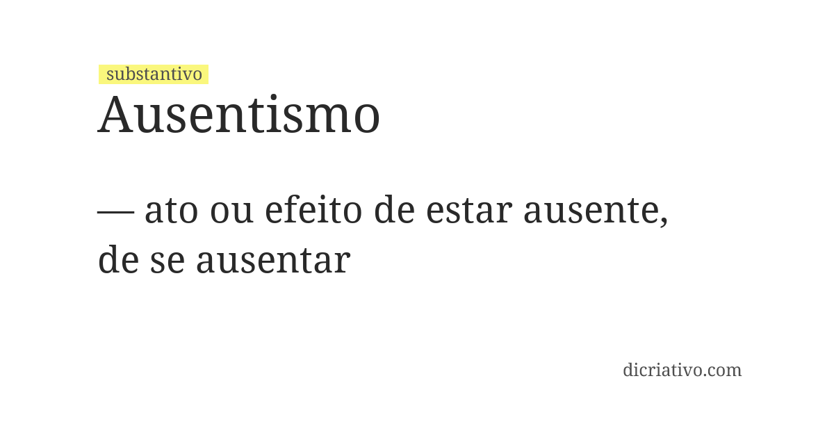 Significado de ausentismo