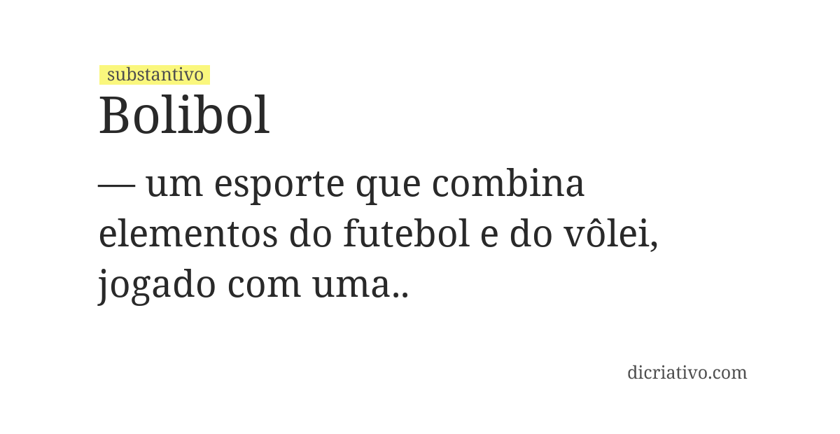 Significado de bolibol