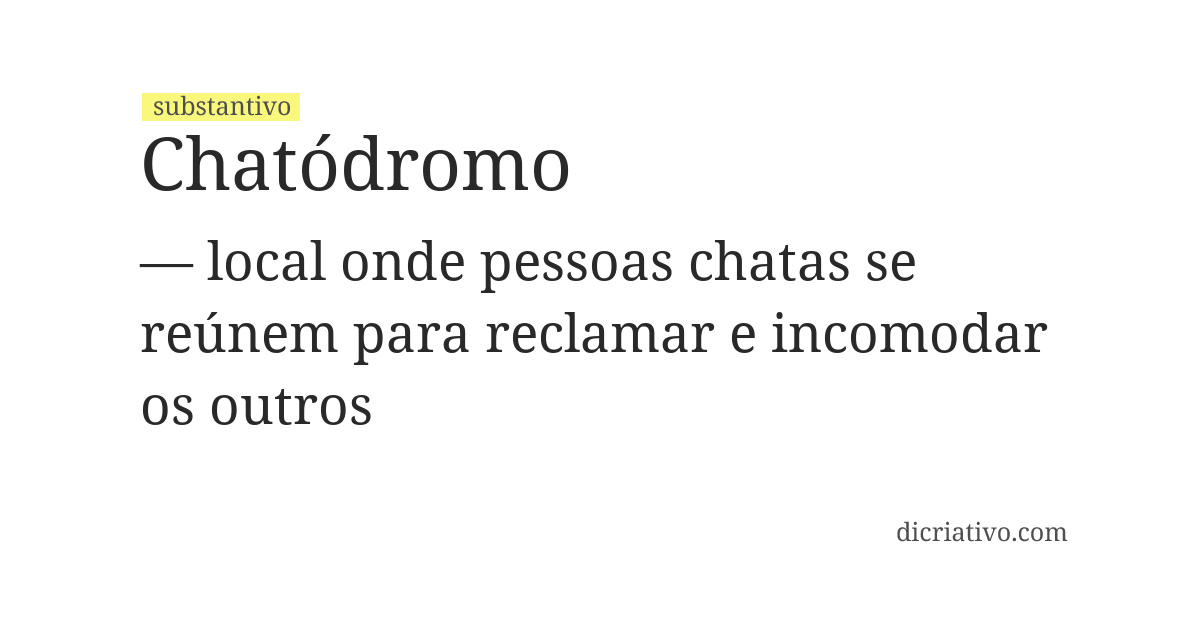 Significado de chatódromo