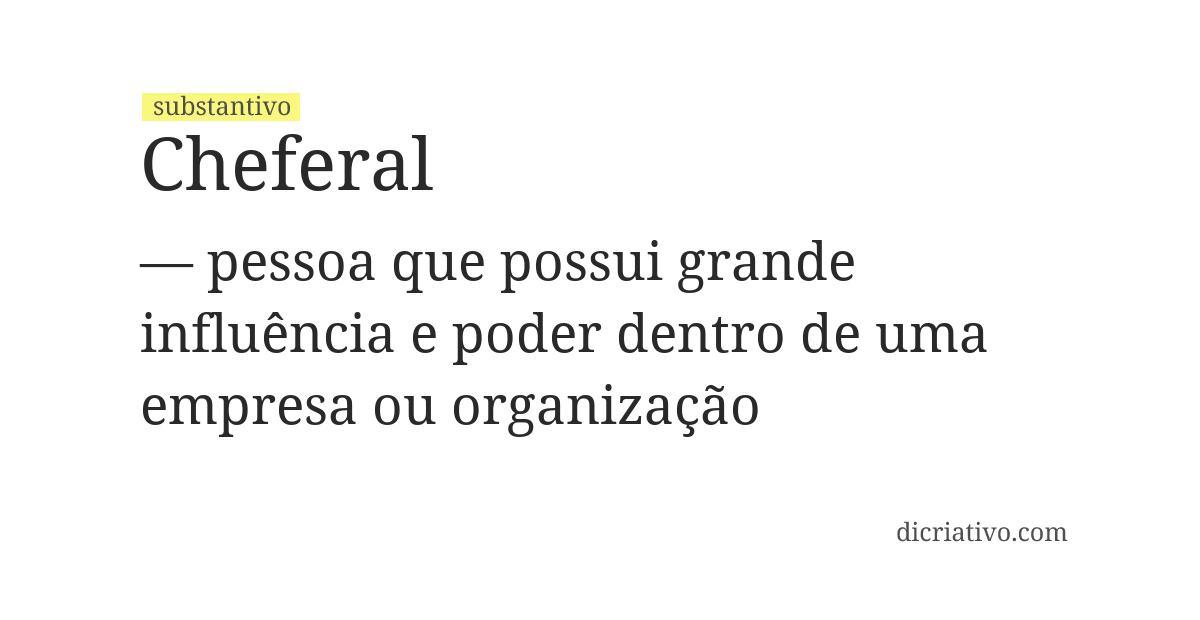 Significado de cheferal