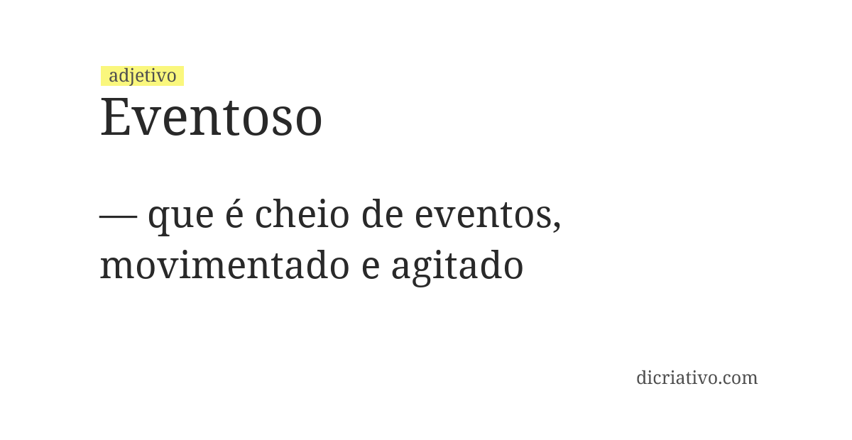 Significado de eventoso
