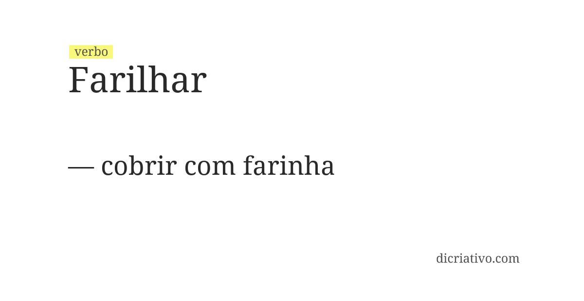 Significado de farilhar