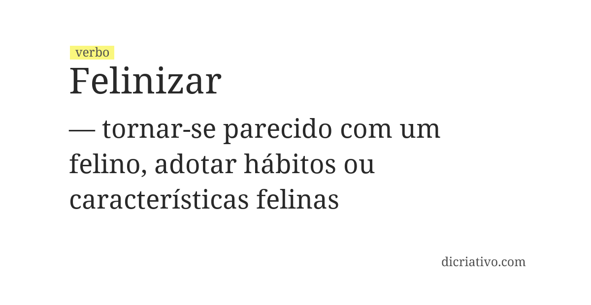Significado de felinizar