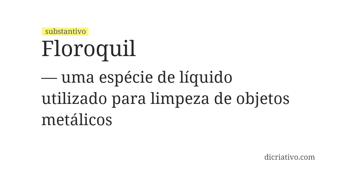 Significado de floroquil