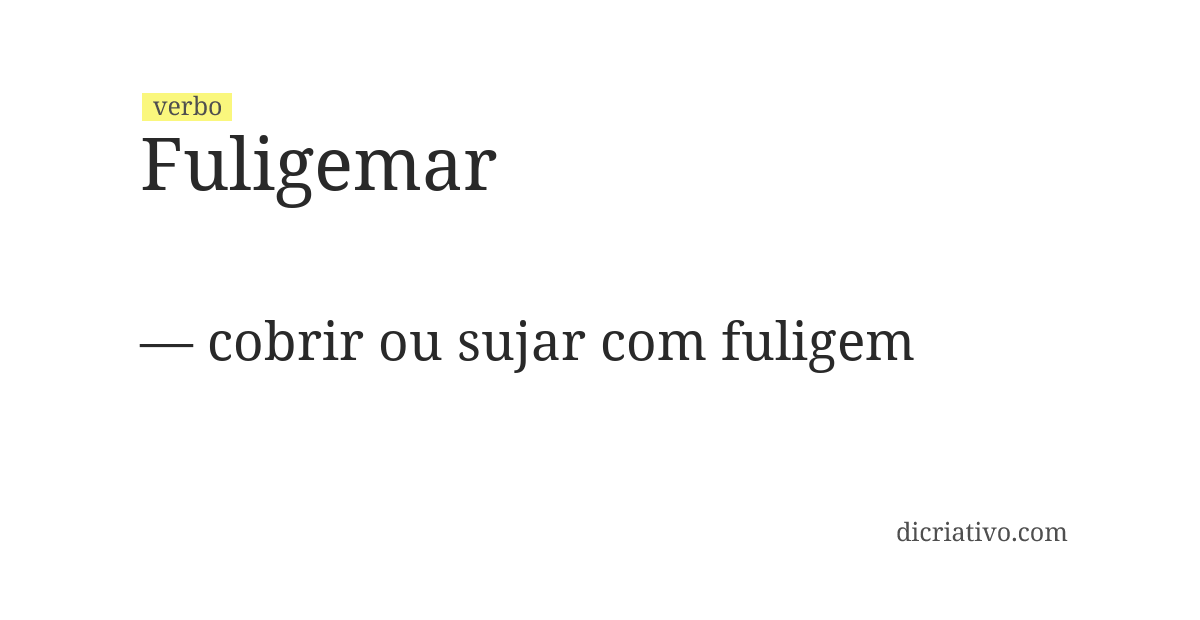 Significado de fuligemar