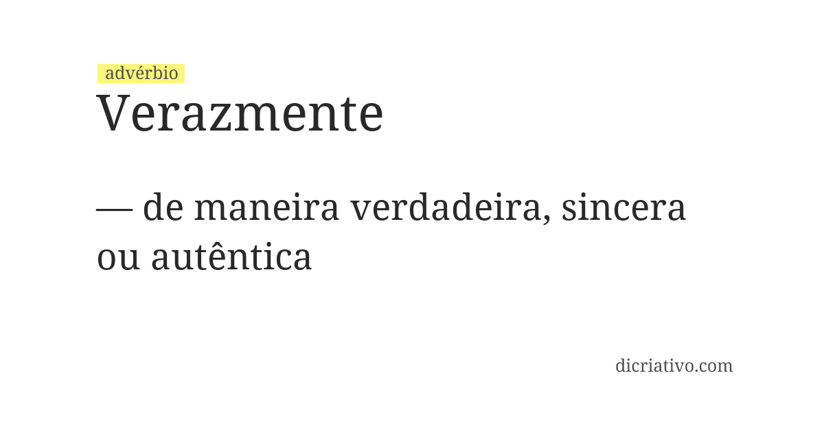 Significado de verazmente