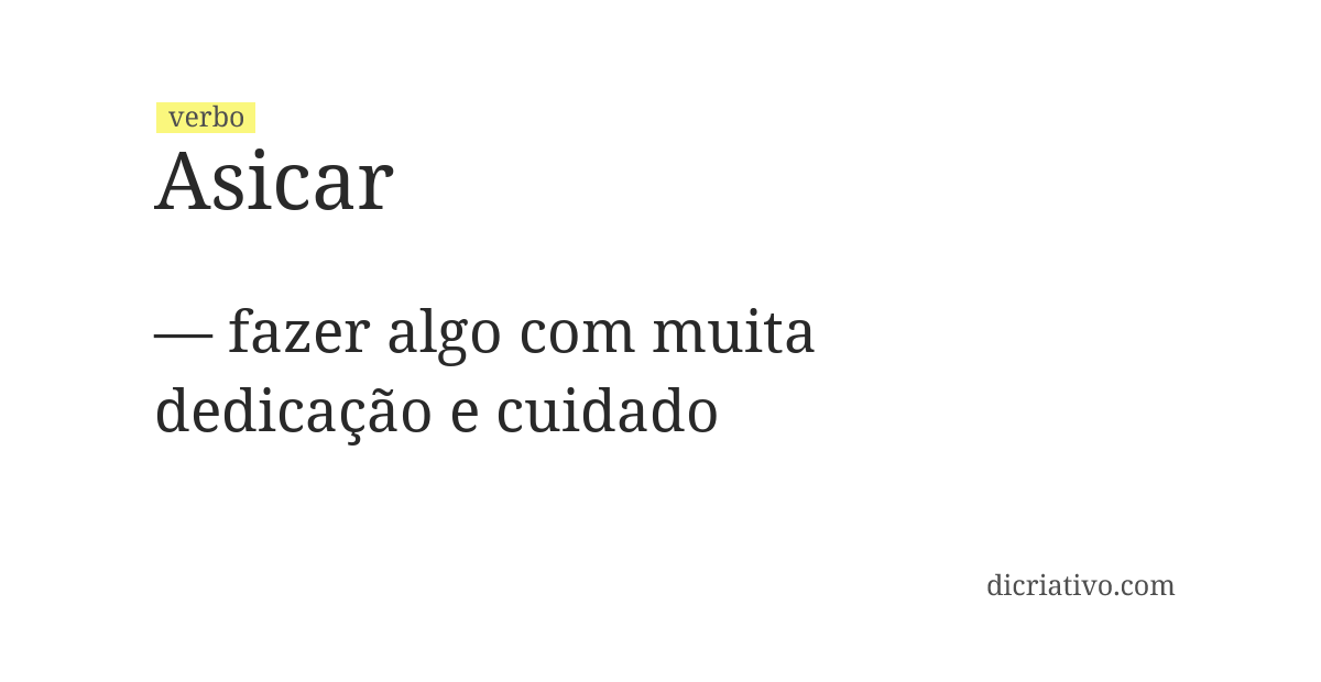 Significado de asicar