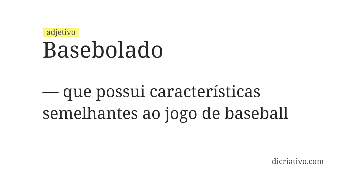 Significado de basebolado