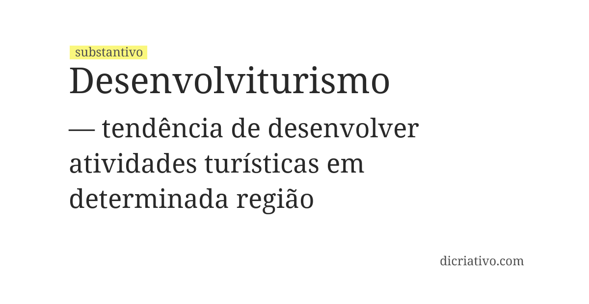 Significado de desenvolviturismo