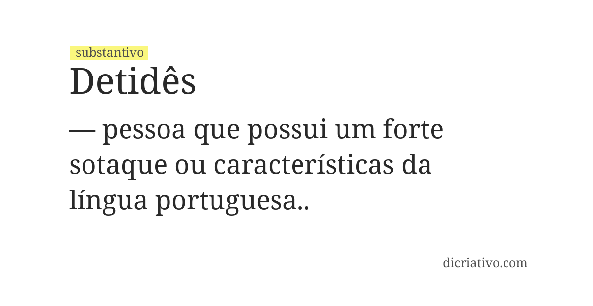 Significado de detidês