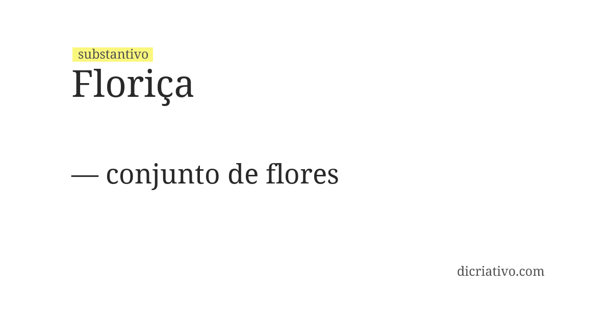 Significado de floriça
