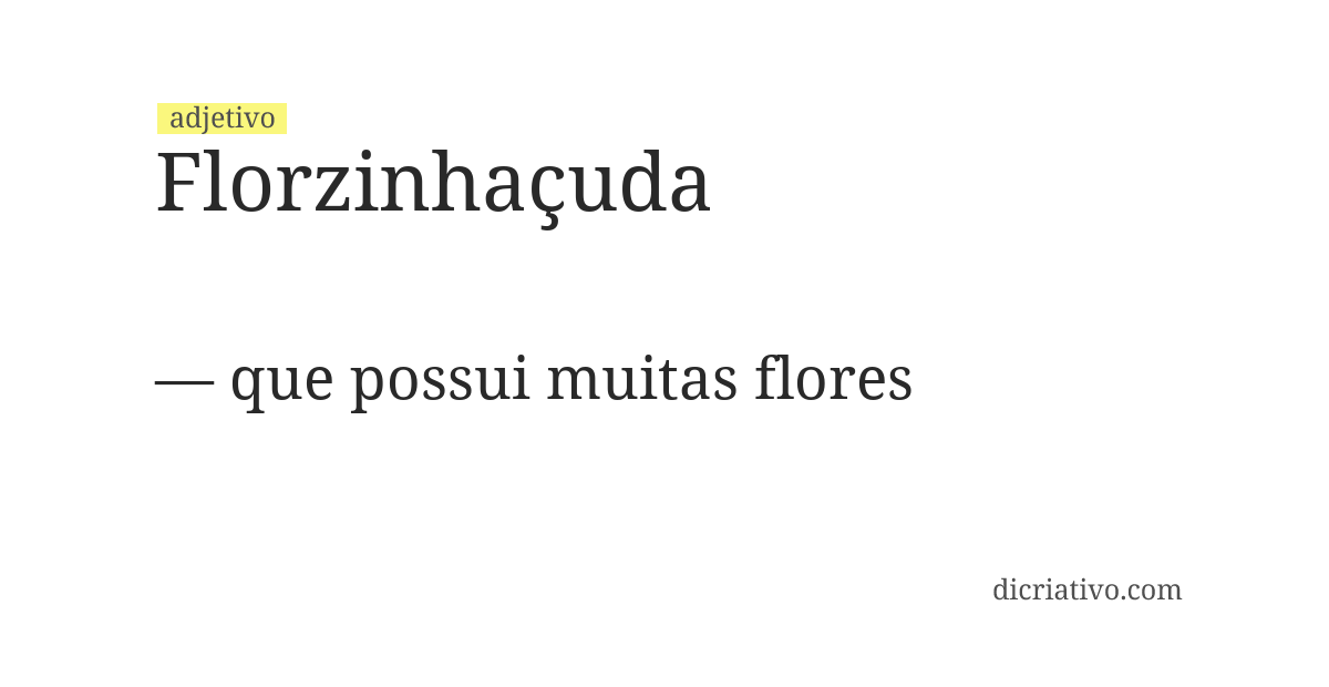 Significado de florzinhaçuda