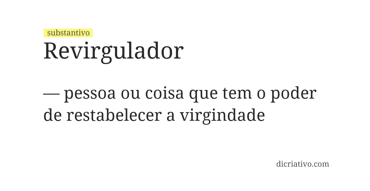 Significado de revirgulador