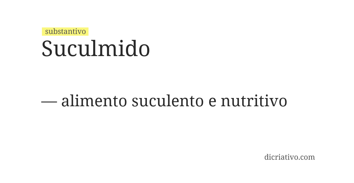 Significado de suculmido