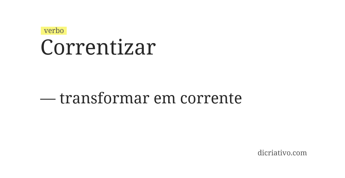 Significado de correntizar