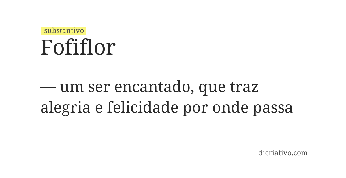 Significado de fofiflor