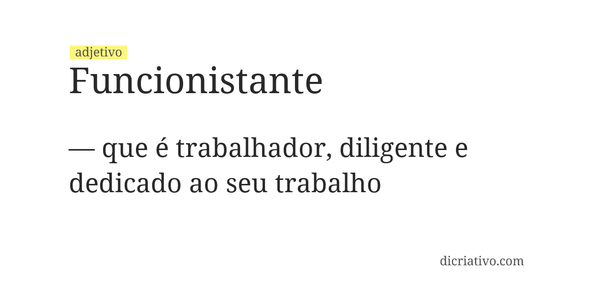 Significado de funcionistante