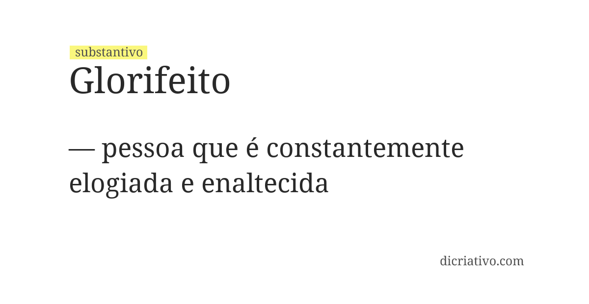 Significado de glorifeito