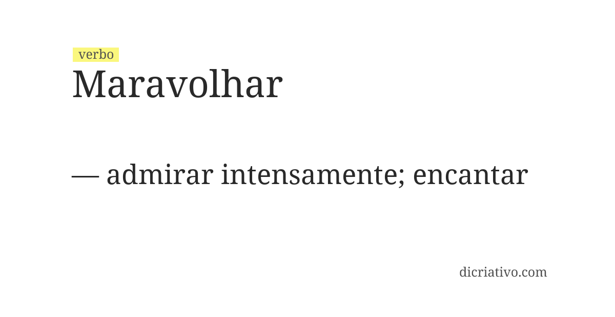 Significado de maravolhar