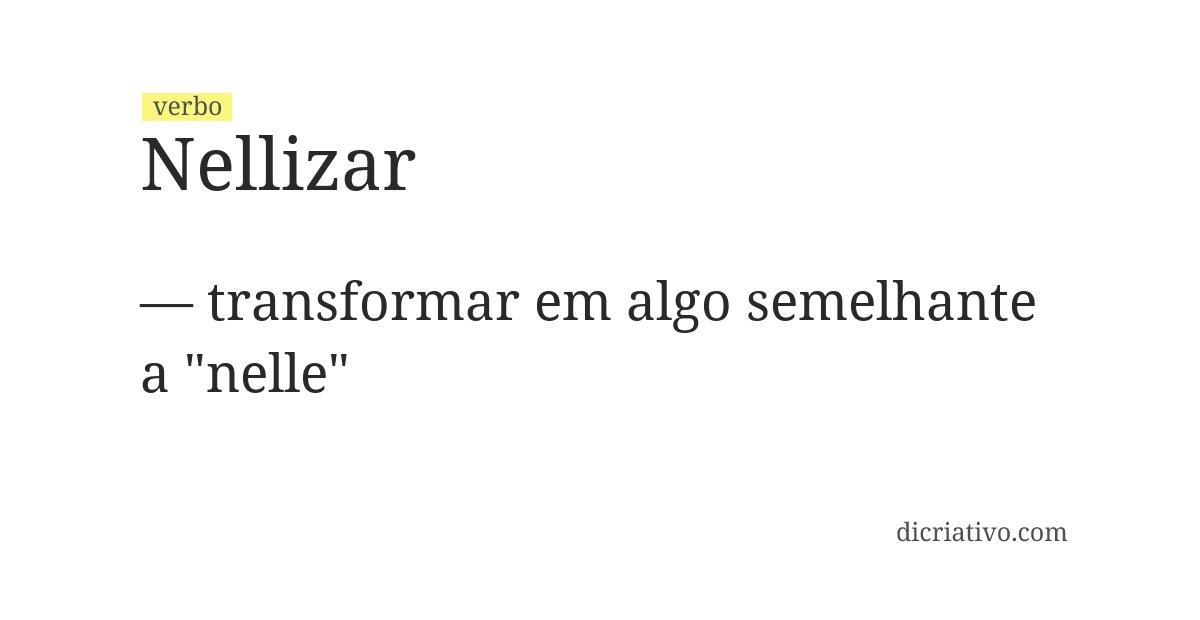 Significado de nellizar