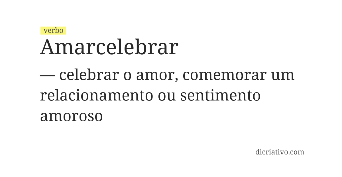 Significado de amarcelebrar