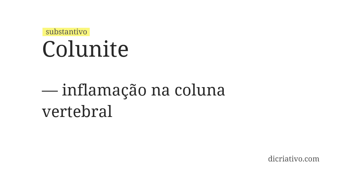 Significado de colunite