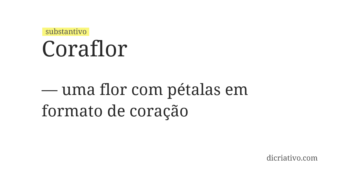 Significado de coraflor