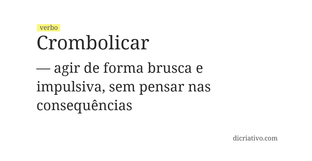 Significado de crombolicar