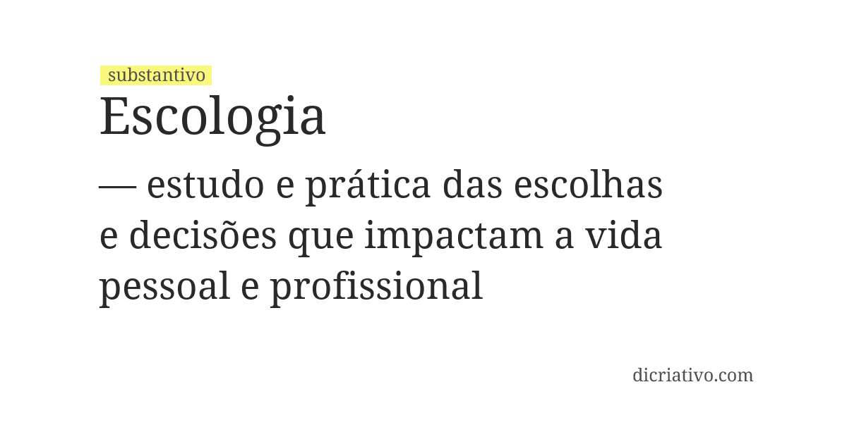 Significado de escologia