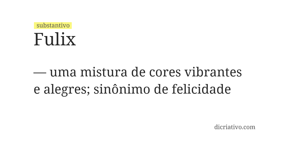 Significado de fulix