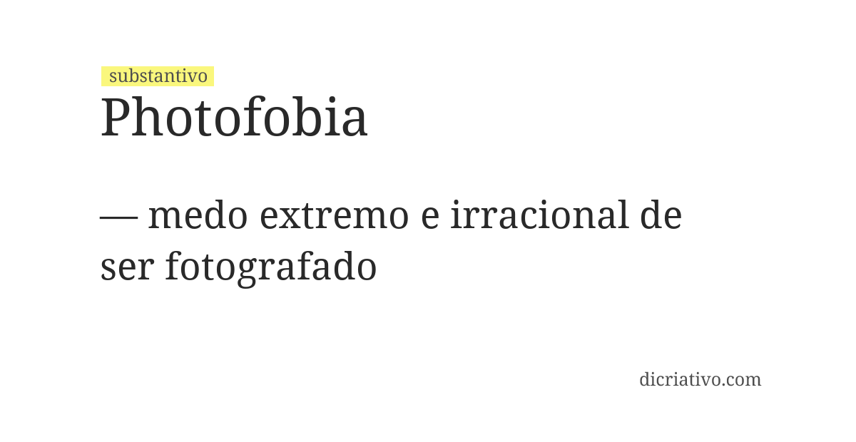 Significado de photofobia