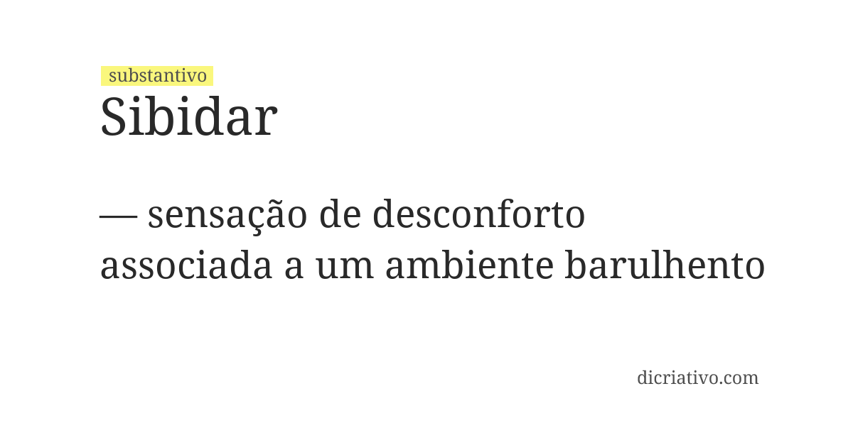 Significado de sibidar