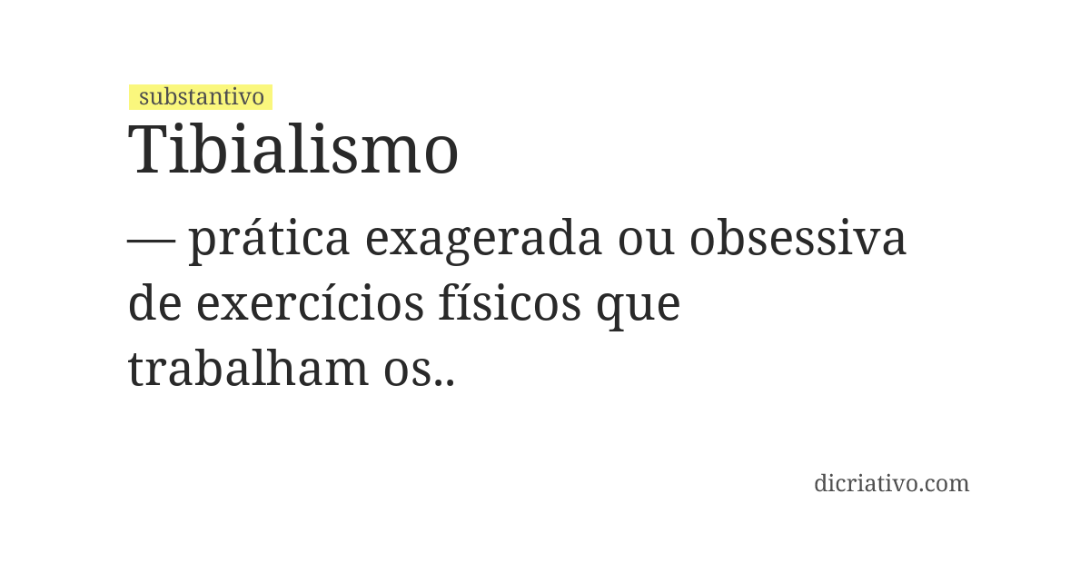 Significado de tibialismo