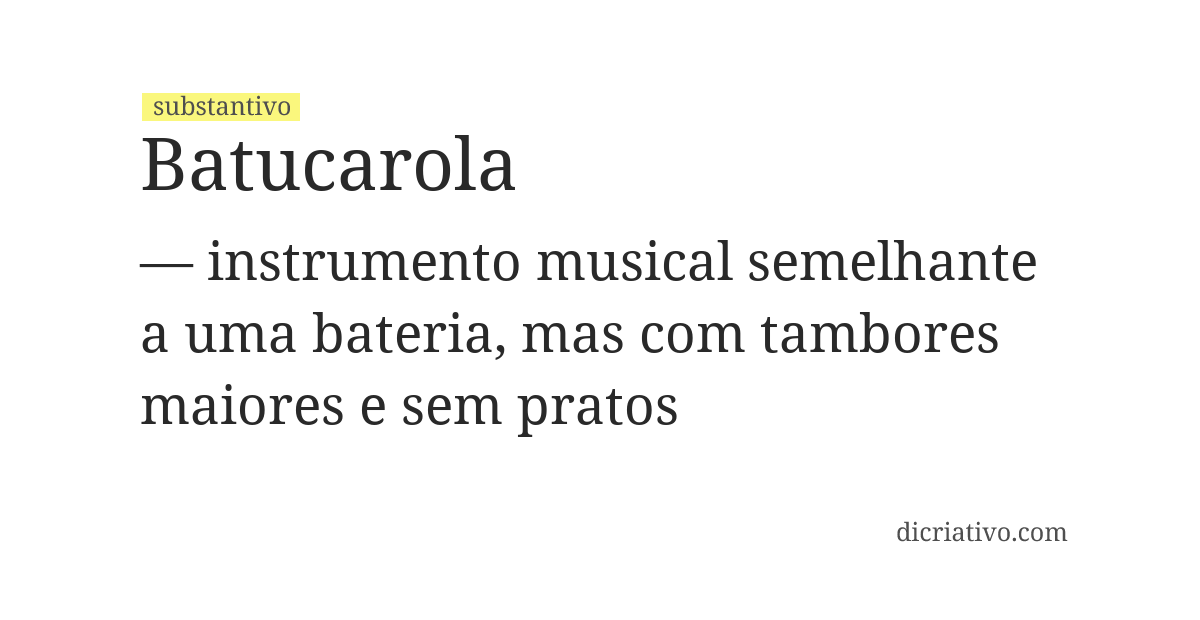 Significado de batucarola