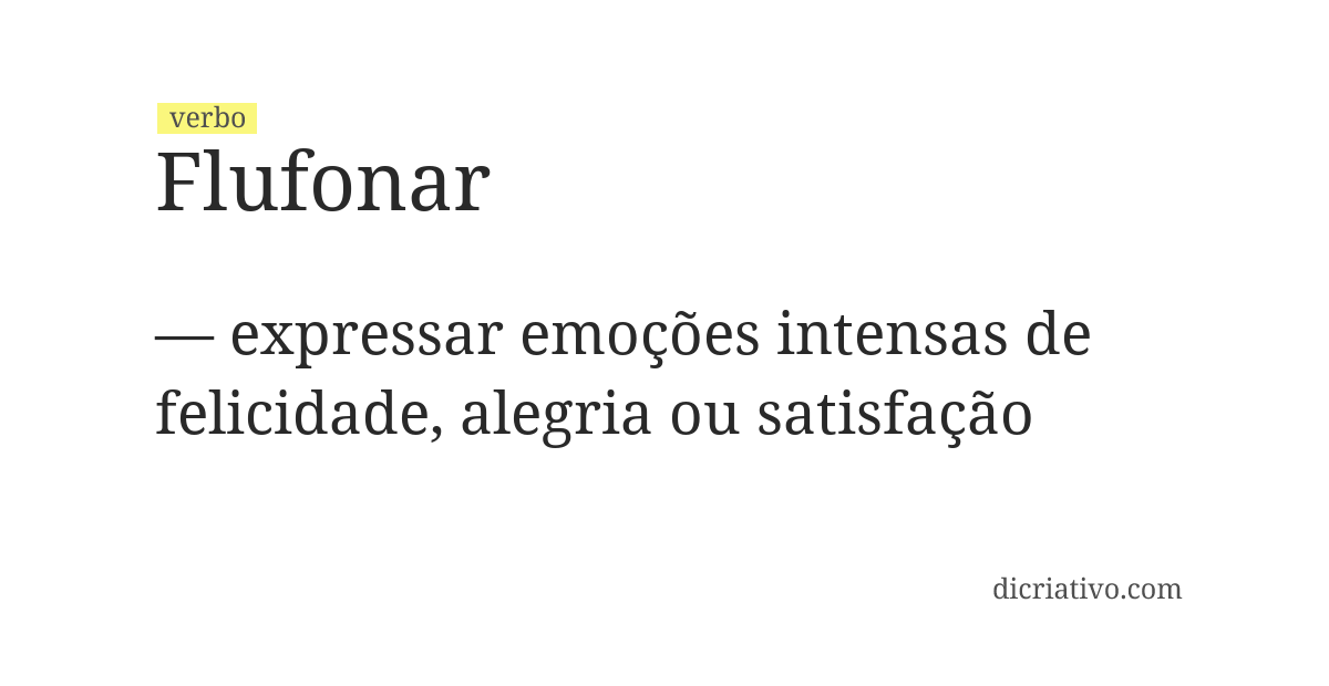Significado de flufonar
