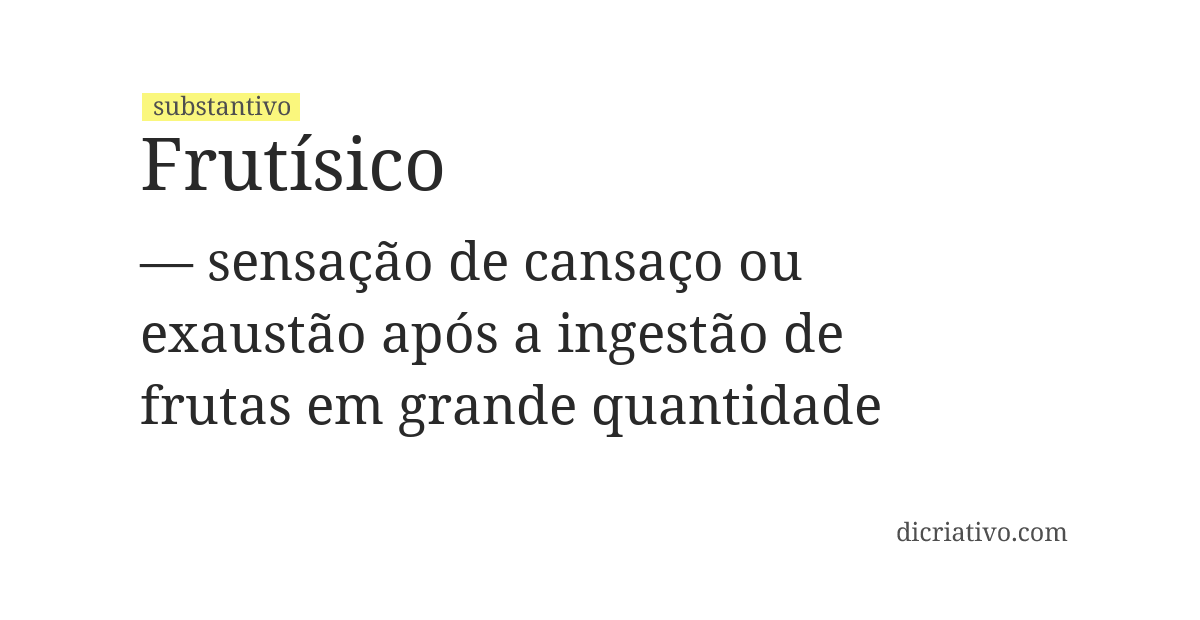 Significado de frutísico