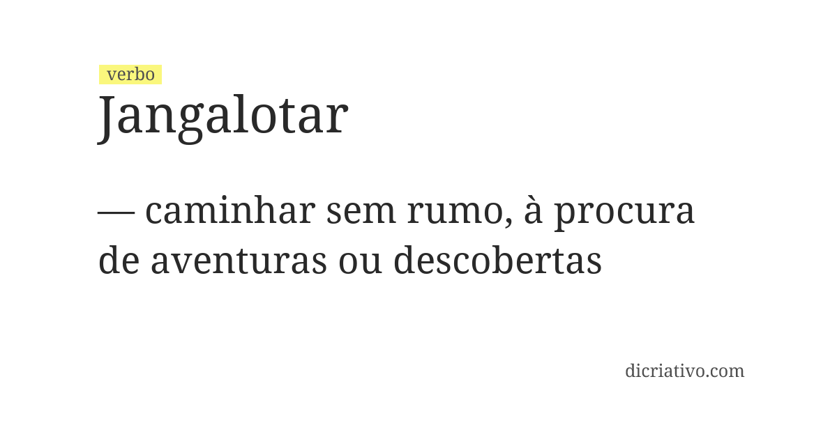 Significado de jangalotar