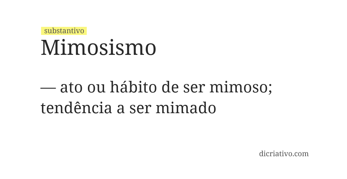 Significado de mimosismo