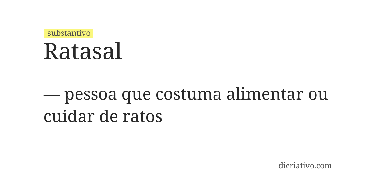 Significado de ratasal