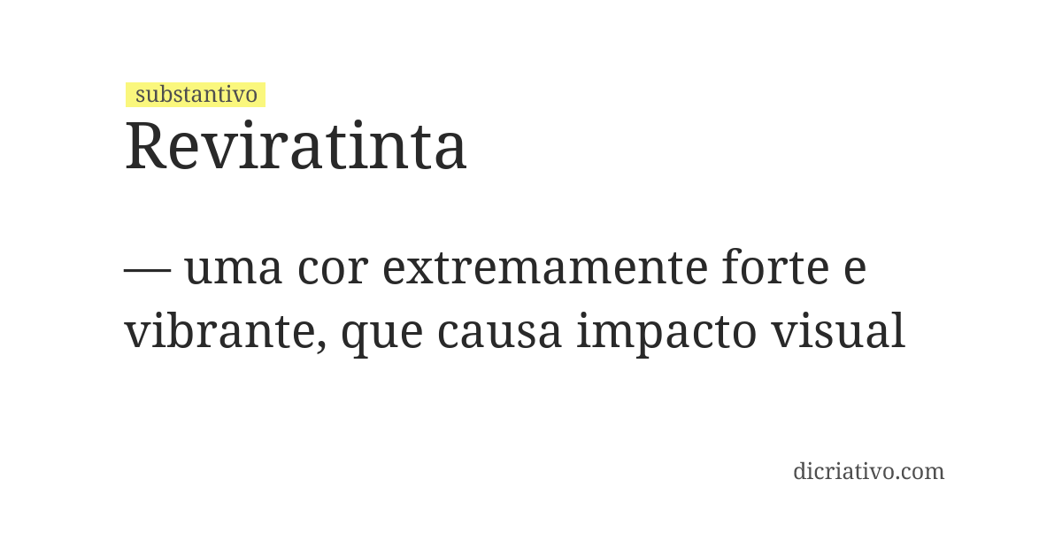 Significado de reviratinta