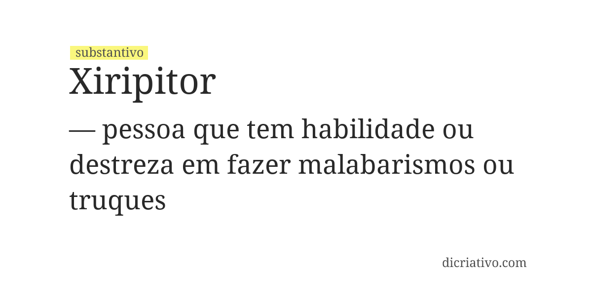 Significado de xiripitor